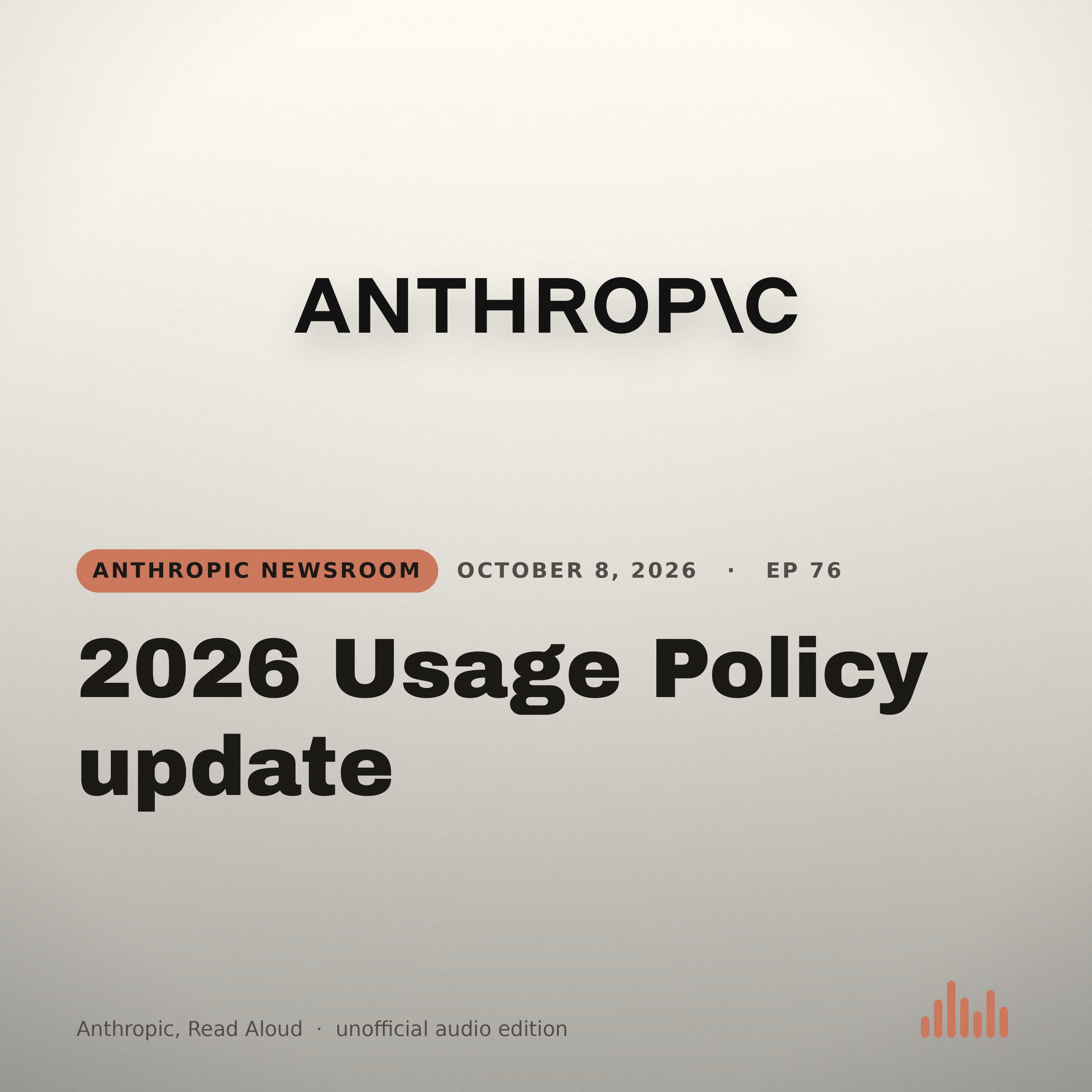 Episode artwork for “2026 Usage Policy update”