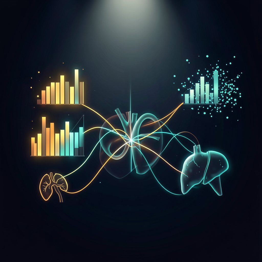Data visualization of clinical trial results across organ systems